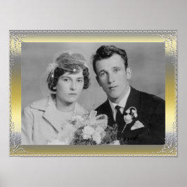 Luxuriöses silberfarbenes Foto Poster