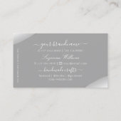 Luxuriöses Silbergrau mit Diamanten und Monogramm Visitenkarte (Rückseite)