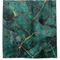 Luxuriöses Smaragd-Kintsugi-Marmor-Goldachat