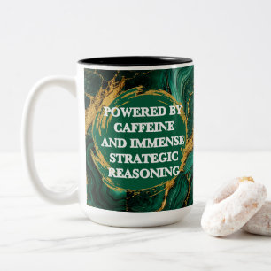 Luxuriöses Smaragd-Malachit-Gold Flüssig-Achat Zweifarbige Tasse