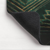 Luxuriöses Smaragdgrün und Art Deco Messing Mousepad (Ecke)