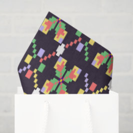 Luxuriöses traditionelles Songket-Pixel-Stickereim Seidenpapier