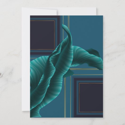 Luxuriöses tropisches Party 21. Geburtstag Einladung (Rückseite)