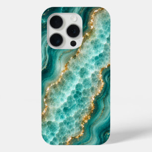Luxuriöses Türkis-Achat-Marmor mit Goldadern Case-Mate iPhone Hülle