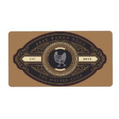 luxuriöses Vintages goldenes Ei-Etikett (Vorne)