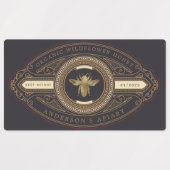 luxuriöses, Vintages Gütesiegel für goldene Honigj Etiketten (Design 1)