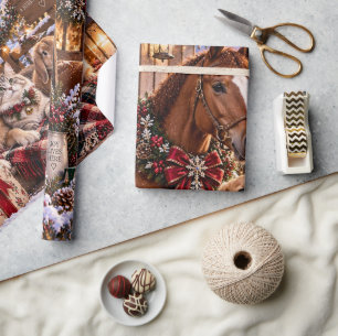 Luxuriöses Wald-Kastanien-Weihnachts-Geschenkpapie Geschenkpapier