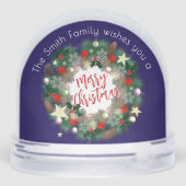 Luxuriöses Weihnachtsbad personalizable Gold Schneekugeln (Rückseite)