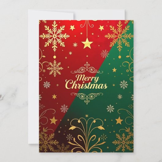 Luxuriöses Weihnachtsgeschmack Einladung (Vorderseite)