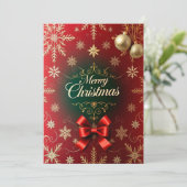 Luxuriöses Weihnachtsgeschmack Feiertagskarte (Stehend Vorderseite)