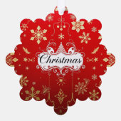 Luxuriöses Weihnachtsgeschmack Ornament Karte (Rückseite)