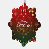 Luxuriöses Weihnachtsgeschmack Ornament Karte (Linke Ecke)