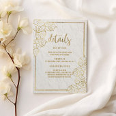 Luxuriöses weißes Gold, französische Blumenspitze Begleitkarte