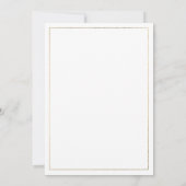 Luxuriöses, weißes goldfarbenes Blumenzelt Hochzei Einladung (Rückseite)