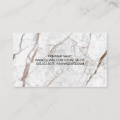 Luxuriöses weißes Marmor Visitenkarte (Rückseite)
