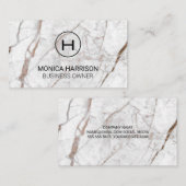 Luxuriöses weißes Marmor Visitenkarte (Vorne/Hinten)