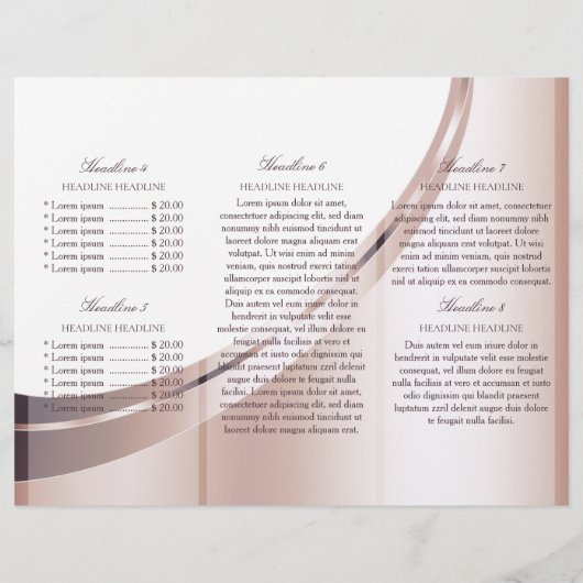 Luxuriöses weißes Rosengold mit Logo und QR-Code Flyer (Hinten)