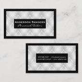 Luxuriöses weißes Upholstergelände | Schwarze Gren Visitenkarte (Vorne/Hinten)