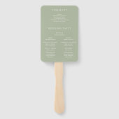 Luxuriöses White Floral Premium Sage Wedding Progr Fächer (Rückseite)