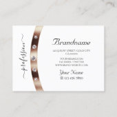 Luxuriöses White Rose Gold mit Monogram und Diamon Visitenkarte (Rückseite)