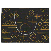 Luxurious 3D Gold Embossed Geometric Pattern  Große Geschenktüte (Vorderseite)