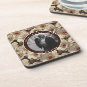 Luxurious Anemones Petal Vineyard Wedding Getränkeuntersetzer (Linke Seite)