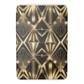 Luxurious Art Deco Geometric Gold and Black Badematte (Vorderseite Vertikal)