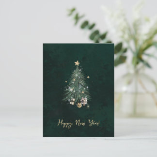 Luxurious, artistic design with a festive tree postkarte