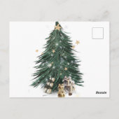 Luxurious, artistic design with a festive tree postkarte (Rückseite)
