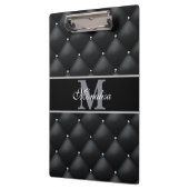 luxurious black design monogramed personalized klemmbrett (Links)