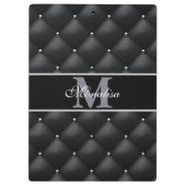 luxurious black design monogramed personalized klemmbrett (Rückseite)