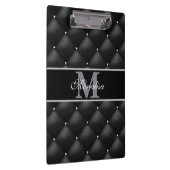 luxurious black design monogramed personalized klemmbrett (Rechts)