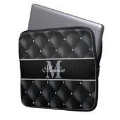 luxurious black design monogramed personalized laptopschutzhülle (Vorderseite Links)