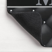luxurious black design monogramed personalized   mousepad (Ecke)