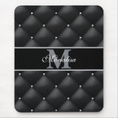 luxurious black design monogramed personalized mousepad (Vorne)
