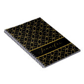 Luxurious Black & Gold Circles Personalized Notizblock (Rechte Seite)