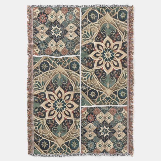 luxurious blanket with elegant geometric 🍁 decke (Vorderseite Vertikal)