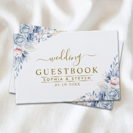 Luxurious Blue, White & Gold Wedding  Gästebuch