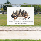 Luxurious Cityscape New Year’s Greeting Banner (Insitu)