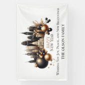 Luxurious Cityscape New Year’s Greeting Banner (Vertikal)