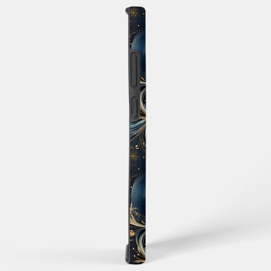 Luxurious Dark Blue Botanical Garden Samsung Galaxy Hülle (Rechte Seite)