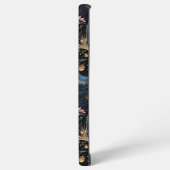 Luxurious Dark Blue Botanical Garden Samsung Galaxy Hülle (Linke Seite)