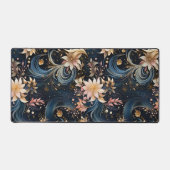 Luxurious Dark Blue Botanical Garden Schreibtischunterlage (Vorderseite)