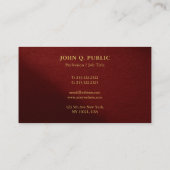 Luxurious Faux Gold Text Modern Elegant Template Visitenkarte (Rückseite)