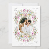 Luxurious Garden Floral Save the Date (Vorderseite)