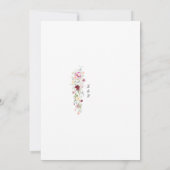 Luxurious Garden Floral Save the Date (Rückseite)