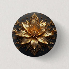 Luxurious Gold Flower Button