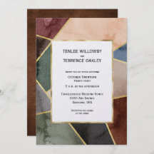 Luxurious Gold Geometric Blue Brown Green