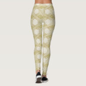 Luxurious Gold Hexagon Pattern - Marble Texture Leggings (Rückseite)