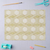 Luxurious Gold Hexagon Pattern - Marble Texture Seidenpapier (Basteln)